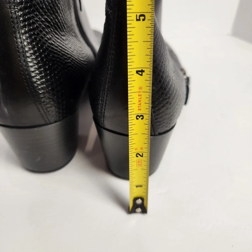 Ecco Women's Black Leather Comfort Minimalist Ankle‎ Booties Size 41 (10-10.5)